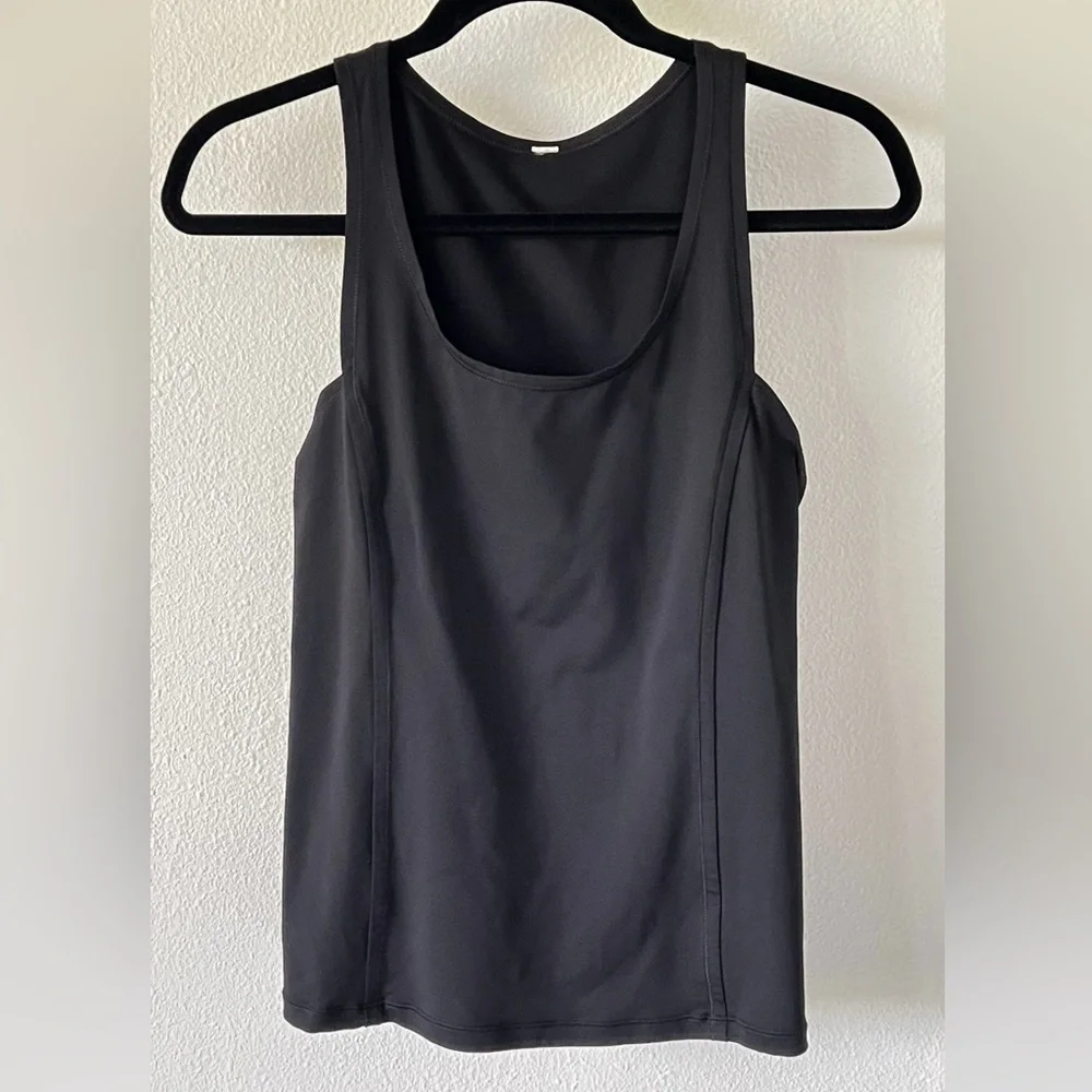 Lululemon Athletica Sweaty Or Not Tank Top Black Cutout Size 4